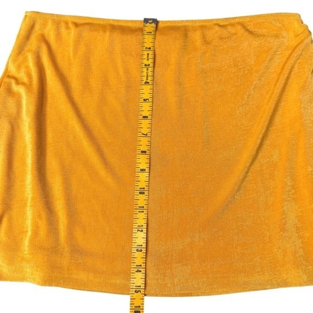 Sabo Myri Skirt NWT Womens Size XL Gold Yellow Stretch Mini Lined Euro Summer - Picture 11 of 11
